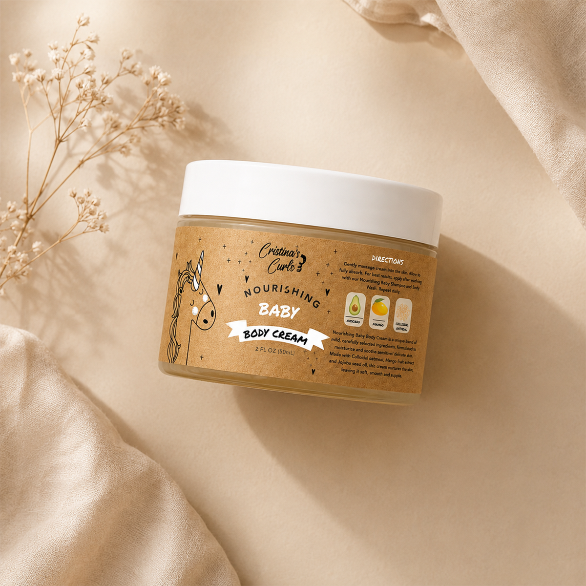 Nourishing Baby Moisturizing Cream – Travel Size (2 oz)