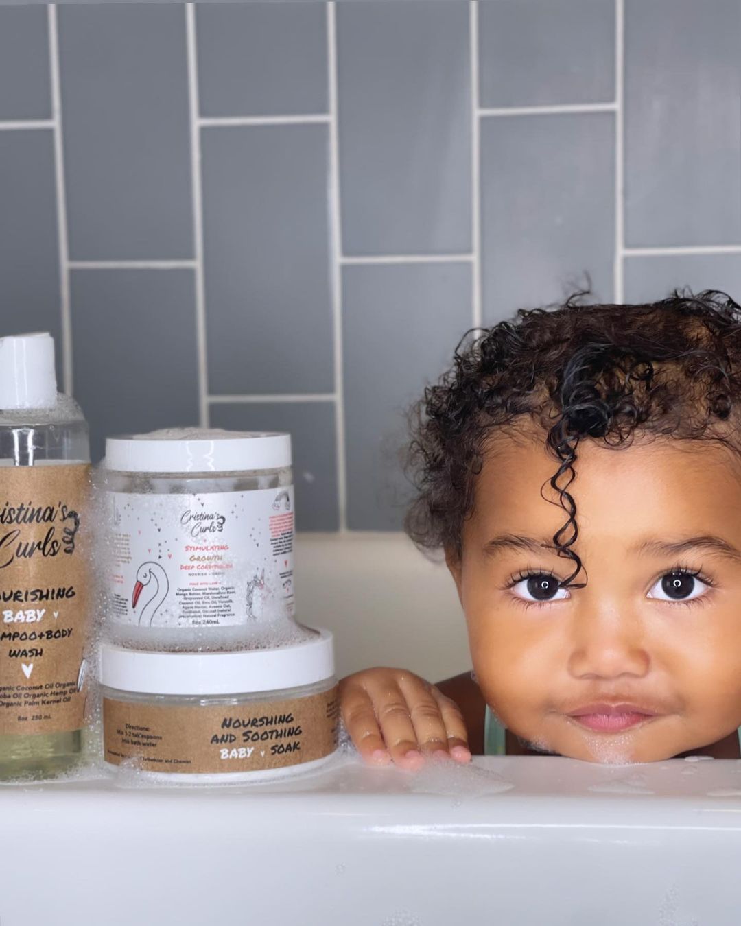 Cristina s Curls Nourishing Baby Organic Skin and Hair Care Safe for newborns