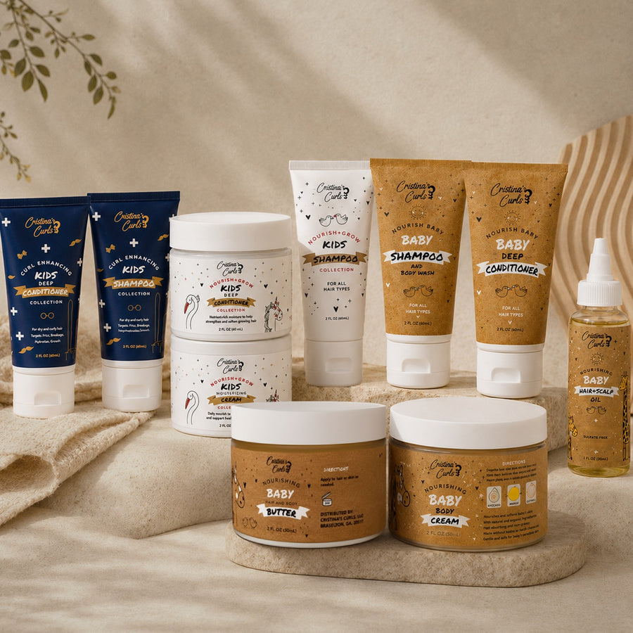 All 10 Travel Size Discovery Bundle minis together on stone with a soft towel