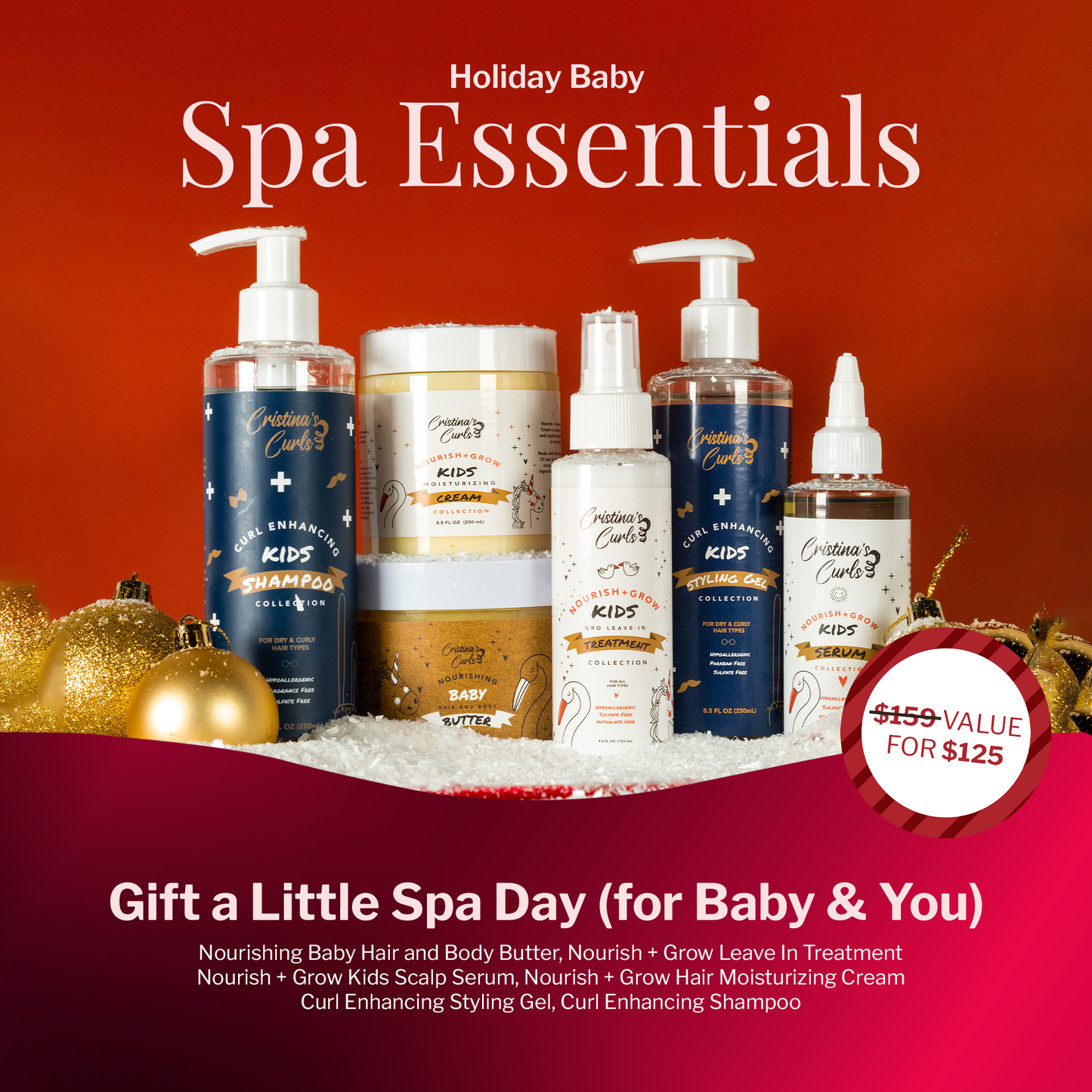 Holiday Baby Spa Essentials