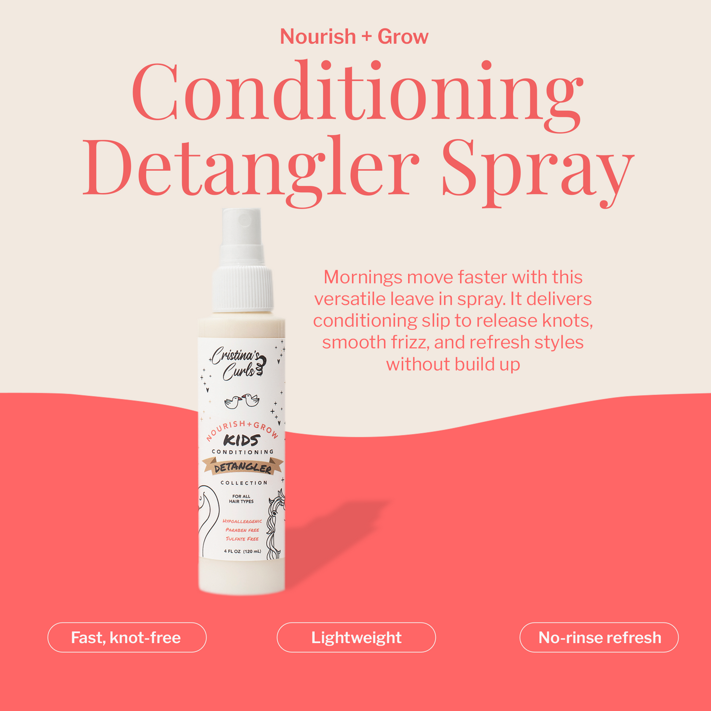Nourish + Grow Conditioning Detangler Spray