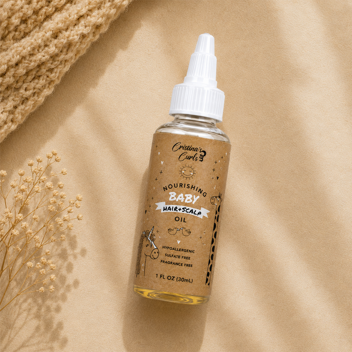 Nourishing Baby Hair and Scalp Oil – Travel Size (1 oz)