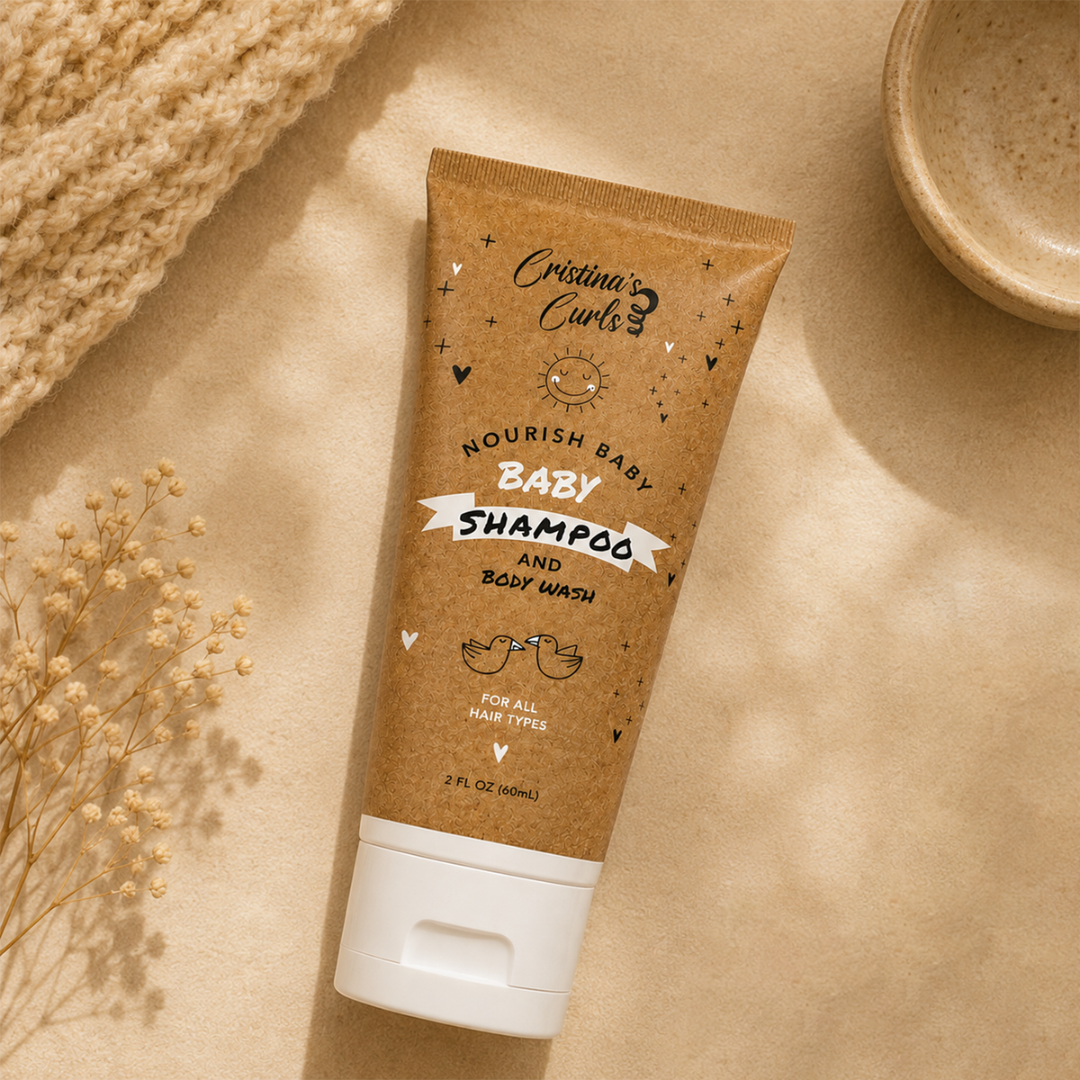Nourishing Baby Shampoo and Body Wash – Travel Size (2 oz)