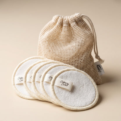 Nourishing Body Reusable Pads, five terry rounds with a mesh bag
