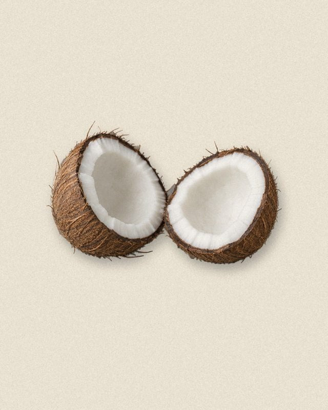 Two coconut halves